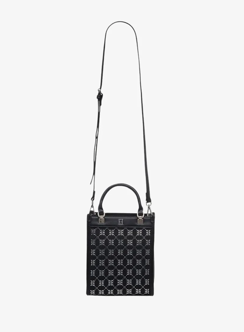ELLE Diamante Embellished Tote Bag with Double Handle