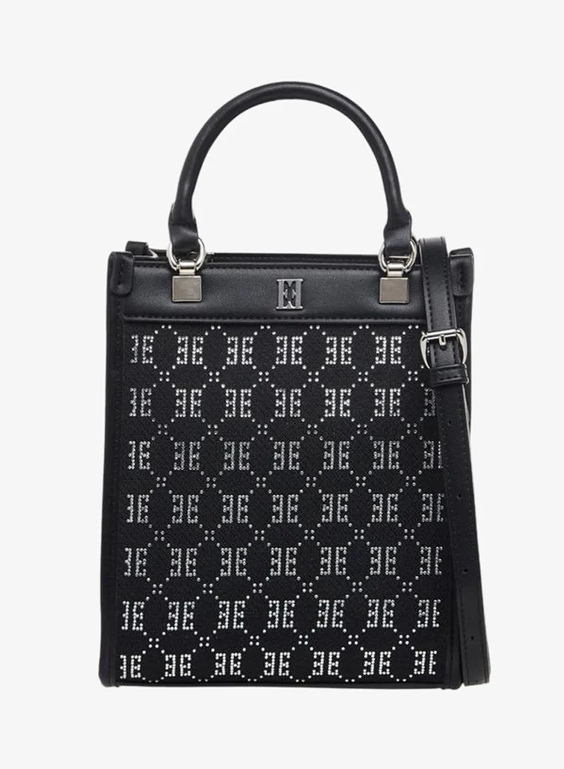 ELLE Diamante Embellished Tote Bag with Double Handle