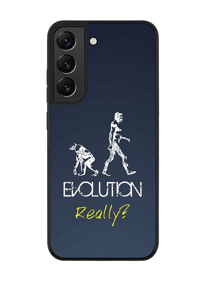 Stylizedd Rugged Black edge case for Samsung Galaxy S21 FE 5G Slim fit Soft Case Flexible Rubber Edges Anti Drop TPU Gel Thin Cover - Evolution Really (Grey) - Image 1