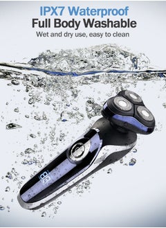 DOSCHER Electric Razor for Men, 4 in 1 Rotary Men Shaver Beard Trimmer, Electric Shaver Waterproof USB Fast Charging, Cordless Beard, Nose, Hair Trimmer, Men Electric Razor Best Gift for Dad, Boyfriend  - Image 2