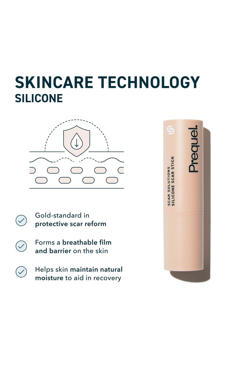 Prequel Skin Scar Solutions 60% Silicone Scar Stick. Thick Solid Velvety Film for Scars. Formula Infused with Centella Asiatica Extracts and Vitamin E. Soothing and Occlusive - Image 5