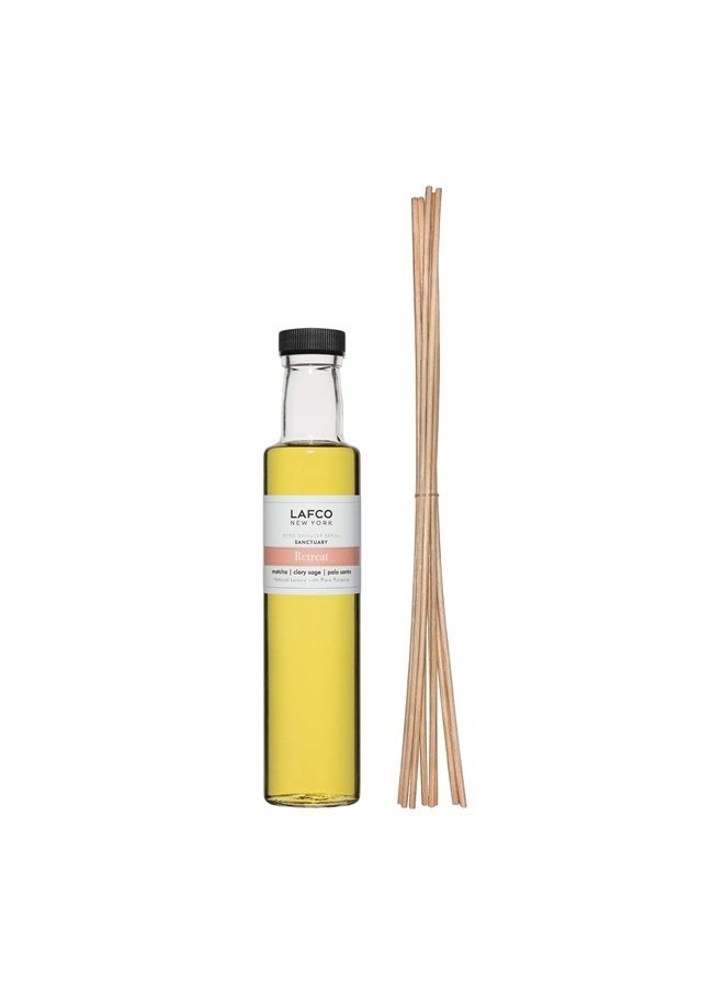 Lafco New York Reed Diffuser Refill, Retreat - 8.4 oz - Up to 4-Month Fragrance Life - Includes Natural Wood Reeds - Free of Dyes & Propellants - Made in The USA
