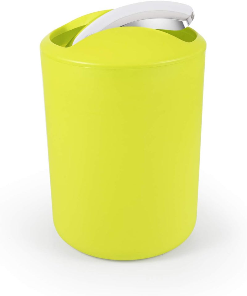 UYCCIMB Bathroom Accessories Set, 6 Piece Plastic Bathroom Accessorie Gift Set with Toothbrush Holder,Toothbrush Cup,Soap Dish,Soap Dispenser,Toilet Brush Holder,Bathroom Trash Can with Garbage Bag (Green) - Image 2