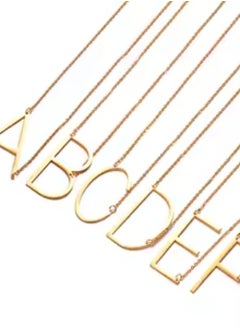 Generic Stainless steel letter D necklace - gold color 