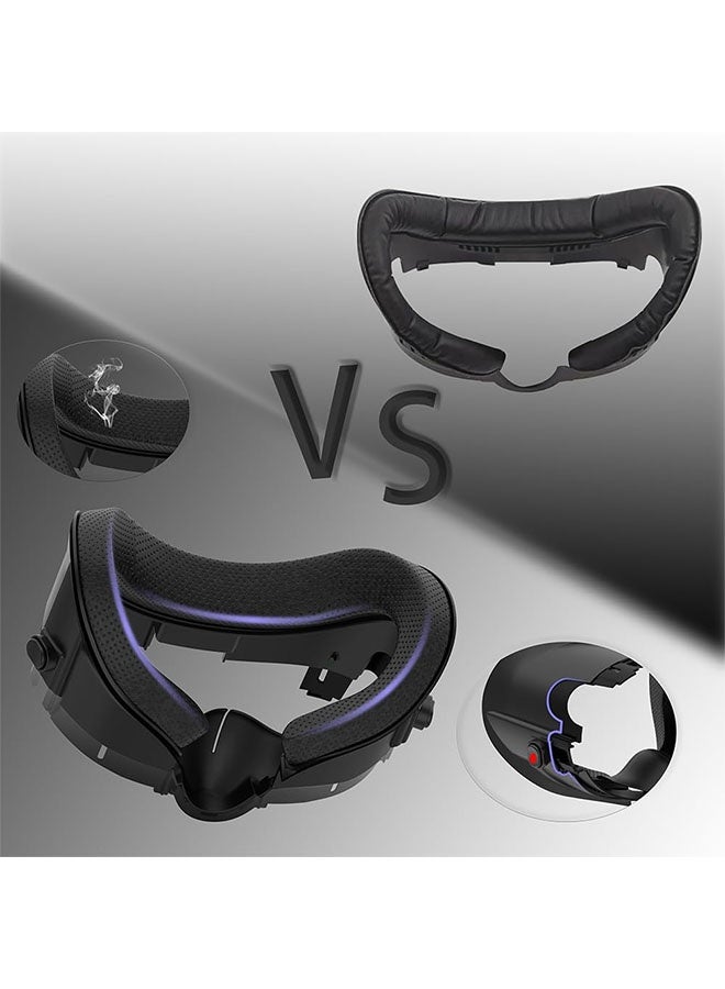 VR Facial Interface Bracket and Foam Face Pad for Meta Quest 3, Sweat Proof Face Pad Cover Replacement, Anti Leakage Nose Pad and Lens Protector with Knob Adjustable for Meta Quest 3 Accessories - Image 5