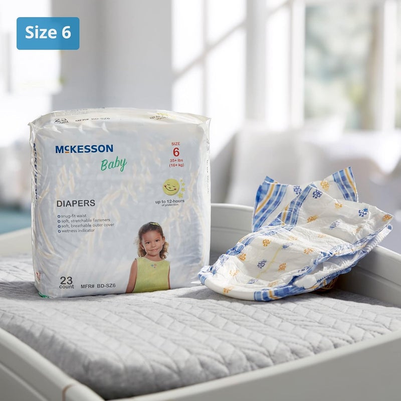 McKesson Baby Diapers Size 6 Over 35 lbs 23 Count 1 Pack - Image 2