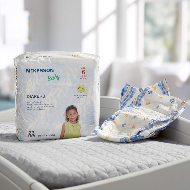 McKesson Baby Diapers Size 6 Over 35 lbs 23 Count 1 Pack - Image 5