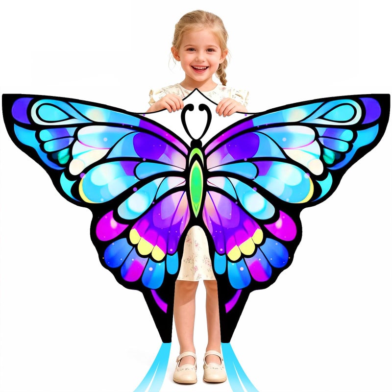 Simxkai Butterfly Kite for Kids & Adults, Easy to Fly for Beginners Beach Purple - Image 1