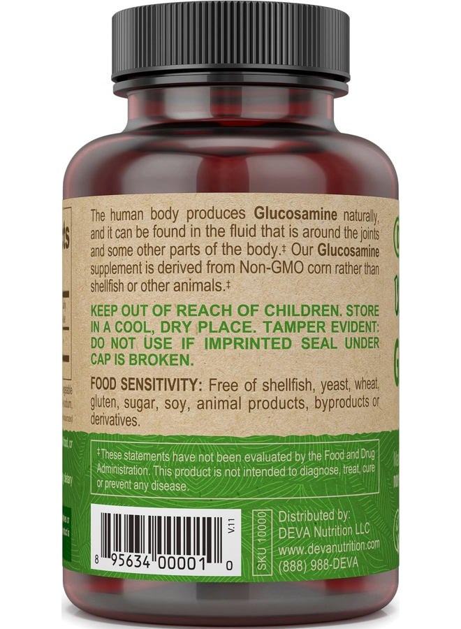 Deva Vegan Vitamins Vegan Vitamins Glucosamine Tablets, 90-Count Bottle - Image 4