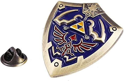 Armear Pin - Hylian Shield Pin - Brooch - Hylian Shield, Blue, Size 1.5 - Image 1