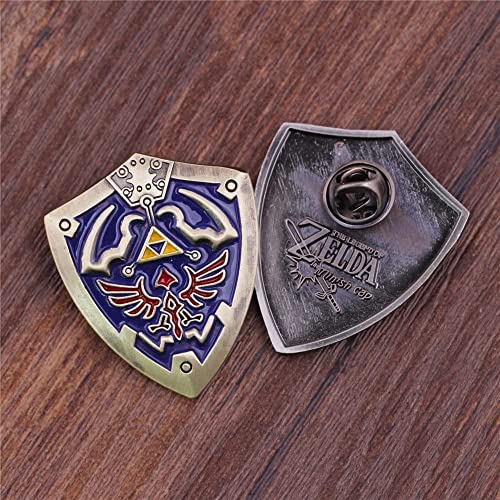Armear Pin - Hylian Shield Pin - Brooch - Hylian Shield, Blue, Size 1.5 - Image 2