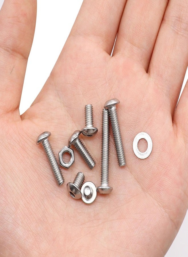 Taiss M3 M4 M3 M4 X 4Mm/5Mm/6Mm/8Mm/12Mm/16Mm/20Mm/25Mm 304 Metric Stainless Steel Bolts Assortment Button Head Screws Hex Head Bolts Screws With - Image 5