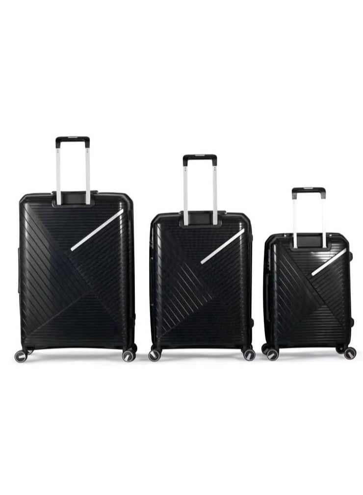 Unbreakable Trolley Luggage with TSA Lock, 4 Silent Spinner Wheels, Expandable Double Zipper - ABS Storage, Crash and Impact Resistant Airport Suitcase Shockproof Unbreakable Black - Image 2