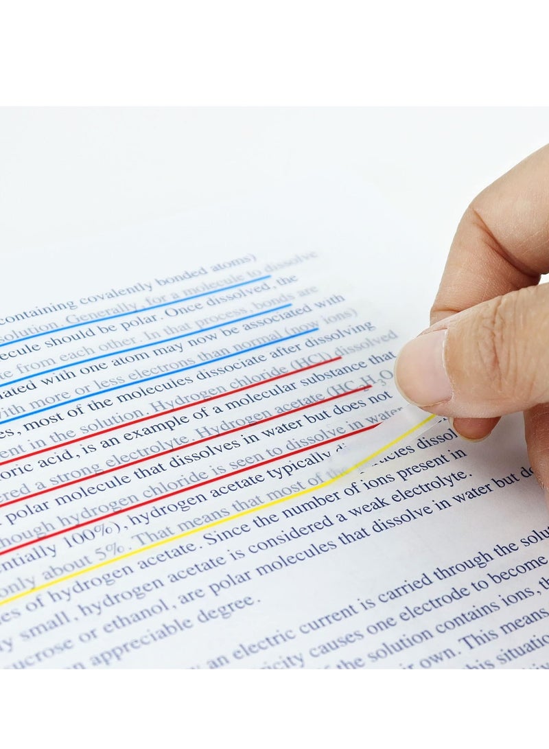 Captaintech Highlighter Tape,  Book Tabs, Annotation Tabs, 1600pcs Removable Transparent Long  Marker Tabs, Book Tabs for Annotating Books, Office, and School Supplies, Sticky Notes Strips (Neon Colors) - Image 3