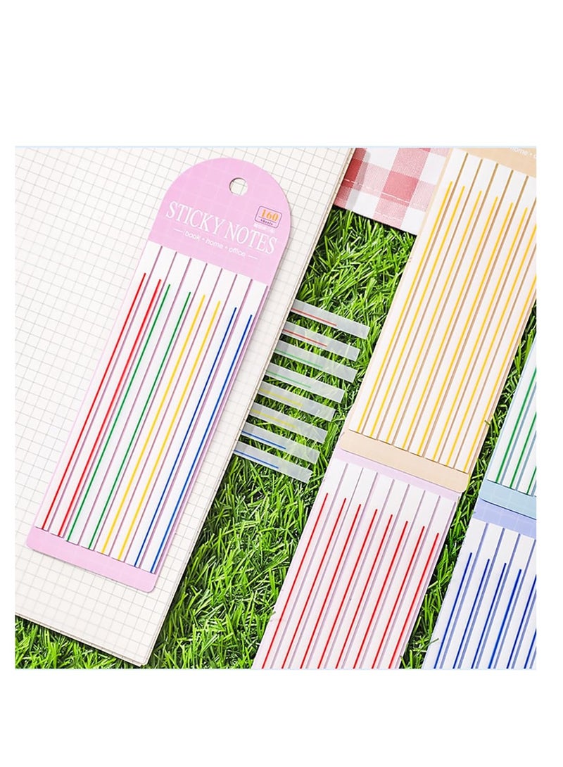 Captaintech Highlighter Tape,  Book Tabs, Annotation Tabs, 1600pcs Removable Transparent Long  Marker Tabs, Book Tabs for Annotating Books, Office, and School Supplies, Sticky Notes Strips (Neon Colors) - Image 5