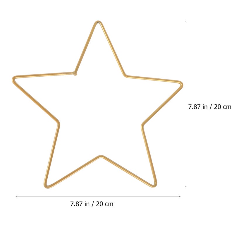 12 PCS Dreamcatcher Iron Five-pointed Star DIY Material(Golden 2 Styles) - Image 2