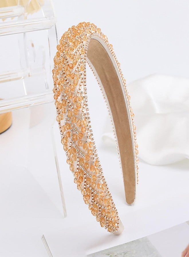 Ever Fairy Rhinestone Headband Women Girls Fashion Handmade Crystal Diamond Bling Headbands Hair Hoops Sparkle Glitter Beaded Jeweled Hairband Hair Accessories - Image 1