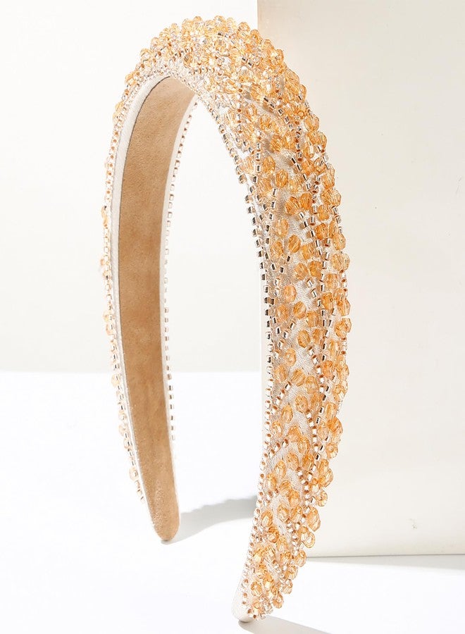 Ever Fairy Rhinestone Headband Women Girls Fashion Handmade Crystal Diamond Bling Headbands Hair Hoops Sparkle Glitter Beaded Jeweled Hairband Hair Accessories - Image 2