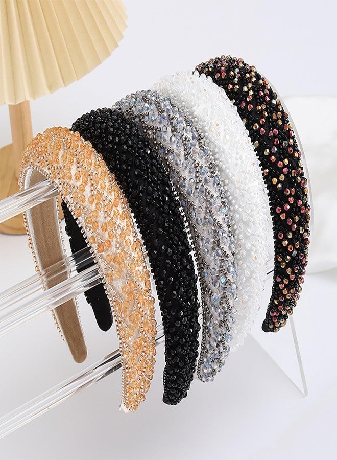 Ever Fairy Rhinestone Headband Women Girls Fashion Handmade Crystal Diamond Bling Headbands Hair Hoops Sparkle Glitter Beaded Jeweled Hairband Hair Accessories - Image 3