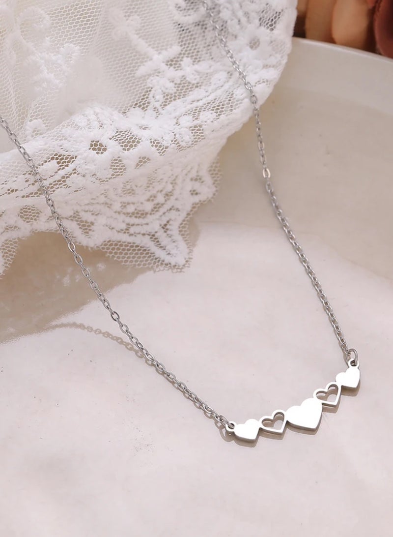 إيكوال سلسال نسائي أنيق مطلي باللون الفضي - Image 1