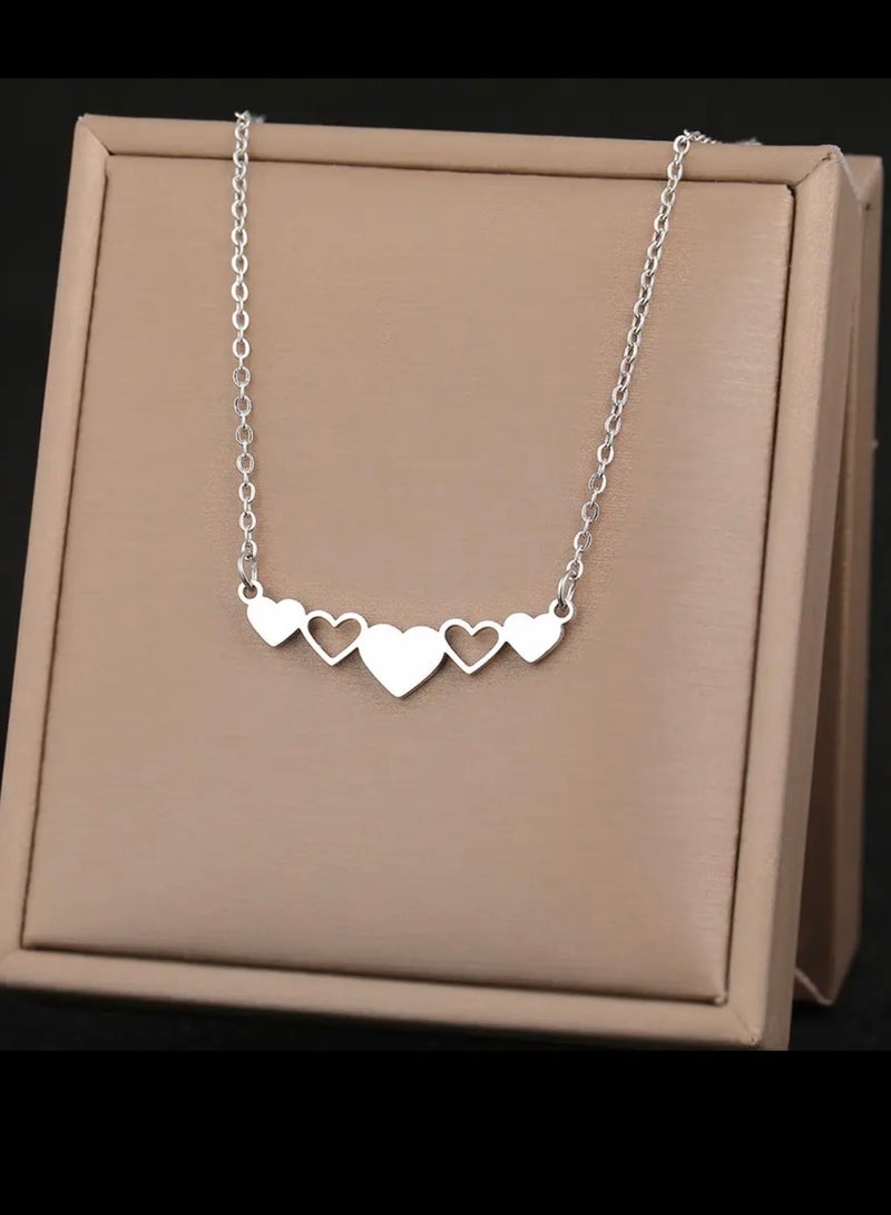 إيكوال سلسال نسائي أنيق مطلي باللون الفضي - Image 2