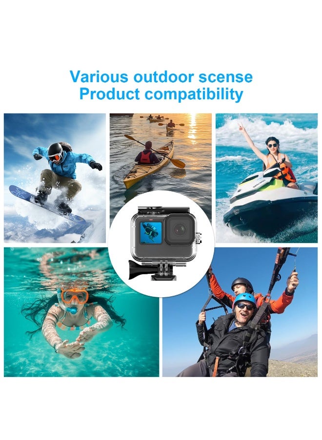196ft/60m Waterproof Housing Case for GoPro Hero 13 12 11 10 9 Black, Protective Underwater Dive Housing Shell for Go Pro Hero13 Hero12 Hero11 Hero10 Hero9 Action Camera - Image 5