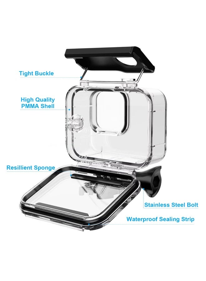 196ft/60m Waterproof Housing Case for GoPro Hero 13 12 11 10 9 Black, Protective Underwater Dive Housing Shell for Go Pro Hero13 Hero12 Hero11 Hero10 Hero9 Action Camera - Image 3