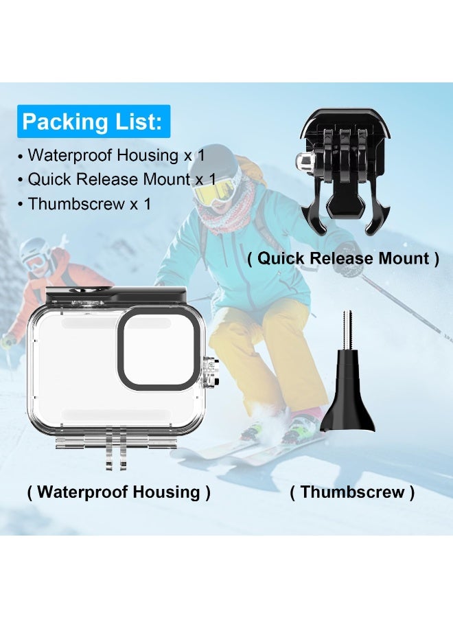 196ft/60m Waterproof Housing Case for GoPro Hero 13 12 11 10 9 Black, Protective Underwater Dive Housing Shell for Go Pro Hero13 Hero12 Hero11 Hero10 Hero9 Action Camera - Image 4