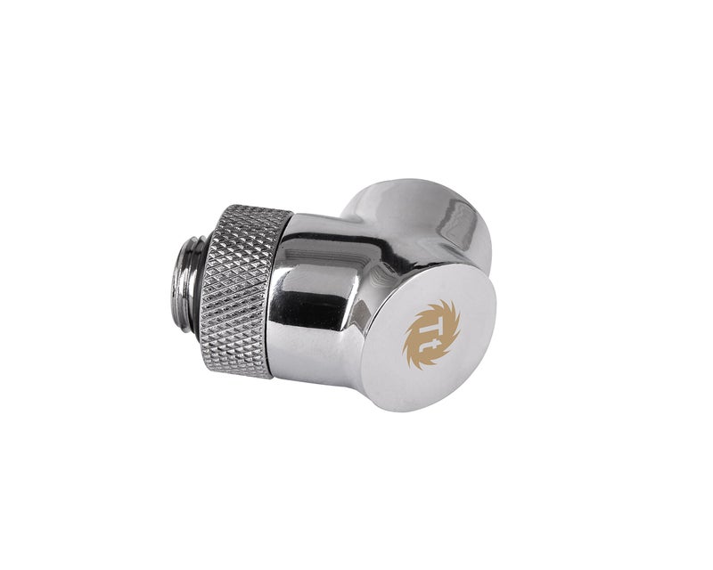 Thermaltake Pacific DIY LCS Chrome G1/4 90 Degree Adapter Fitting (CL-W052-CU00SL-A) - Image 2