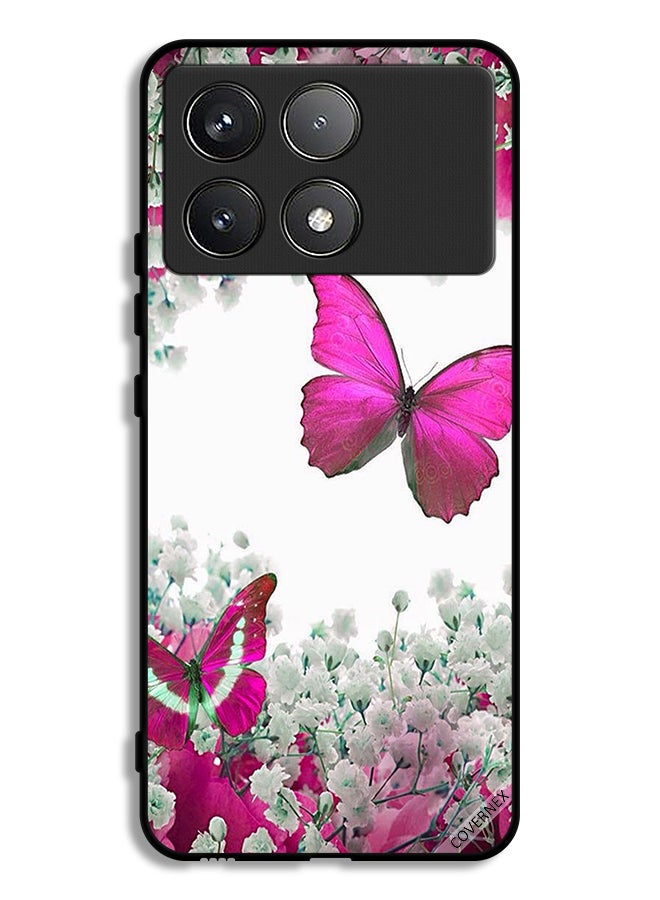Covernex Xiaomi Redmi K70 Protective Case Cover Beautiful Butterflies And Small Roses - Image 1