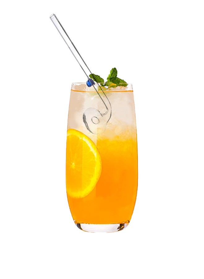 1 high-quality heat-resistant glass straw made of high borosilicate material, durable and long-lasting