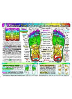 BPA Rainbow Foot Reflexology Acupressure Massage Chart  By Inner Light Resources  - Image 1