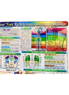 BPA Rainbow Foot Reflexology Acupressure Massage Chart  By Inner Light Resources  - Image 4