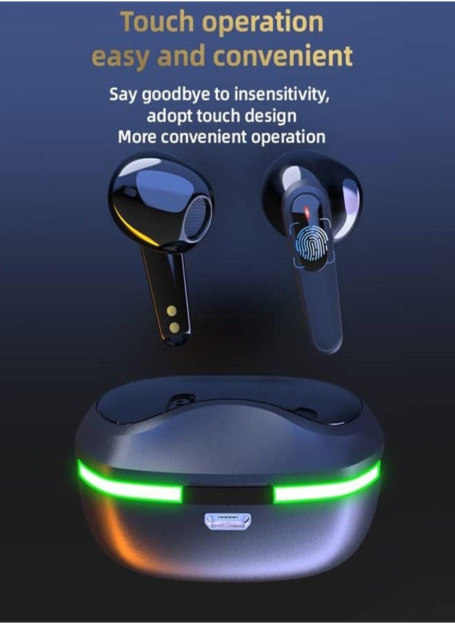 Bluetooth Headset, IPX4 Sports Waterproof, Stable Connection, Low Latency, Compatible With iOS, Android And Window