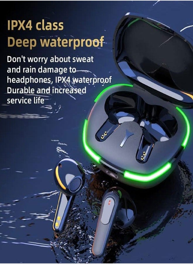 Bluetooth Headset, IPX4 Sports Waterproof, Stable Connection, Low Latency, Compatible With iOS, Android And Window