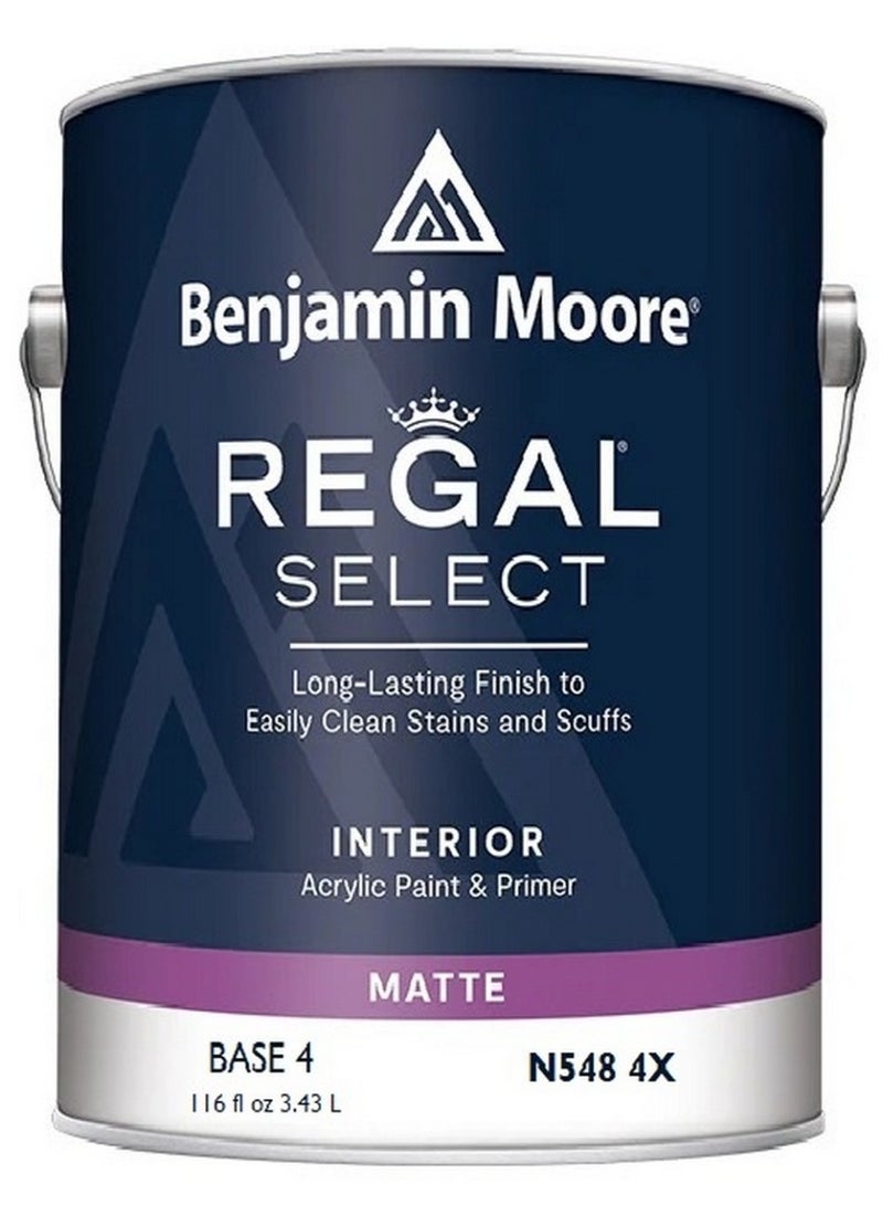 Benjamin Moore Regal Select Interior Acrylic Paint & Primer Matte Base 4 3.43 L - Image 1