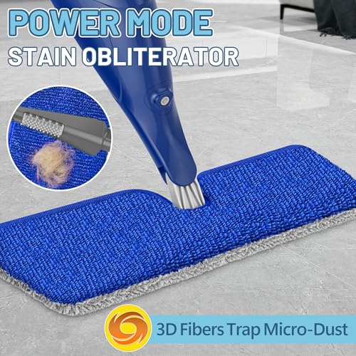 Papclean Spray Mops for Floor Cleaning: Double Sided Dust Mop for Hardwood Wood Tile Floor with Reusable Microfiber Pads - Wet Dry Kitchen Bathroom Cleaning - Image 5