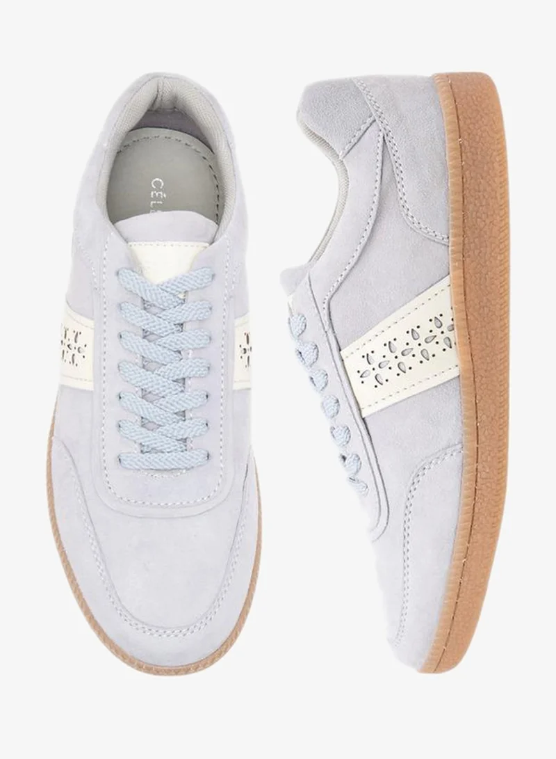 سيليست Women'S Cutout Detail Sneakers With Lace-Up Closure