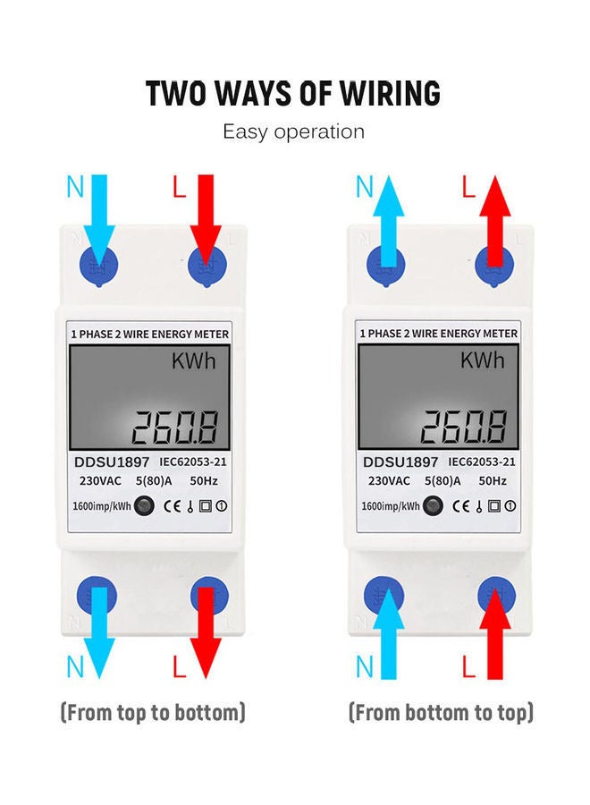 NIBEMINENT Electricity Meter White  - Image 2