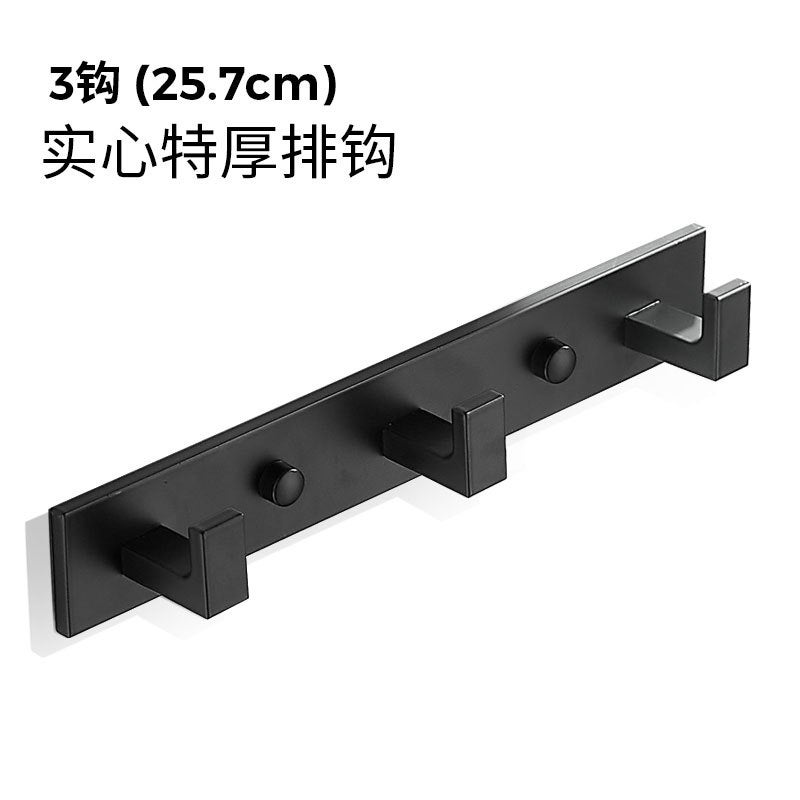 Thickened Solid Hook Punch-Free Bedroom Door Rear Row Coat Hook Space Aluminum Bathroom Wall Coat Hook - Image 1