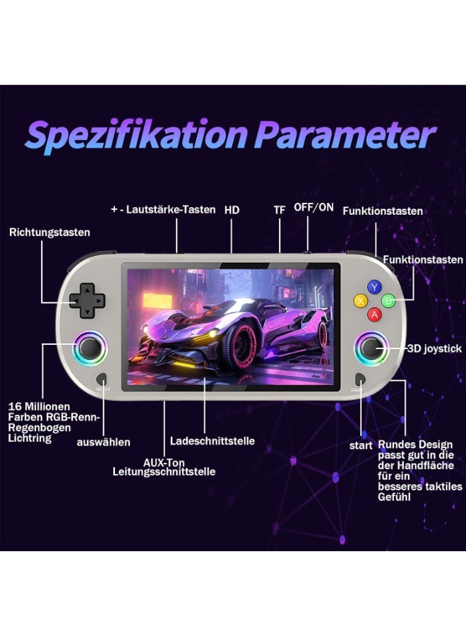 وحدة تحكم ألعاب محمولة ريترو M22 P مع شاشة IPS RGB مقاس 5 بوصات، وحدة تحكم لاسلكية، أكثر من 50,000 لعبة، و30+ محاكي - Image 1