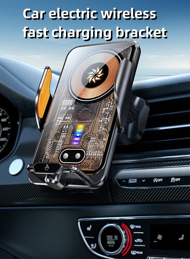 Wireless Car Charger with Dual Coil, Auto-Clamping Air Vent Phone Holder for Car, 66W Fast Charging Mount with 360° Rotation, Compatible with iPhone 15 Pro Max, Samsung S24 Ultra - Image 1