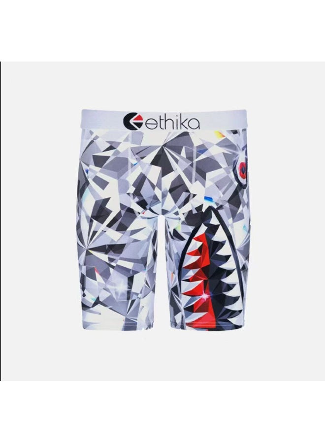 Ethika's Same Men's Underwear Boxer Trbottomy Brand Shorts Ice Silk Print Sports Quick-drying Extbottomed Leggings