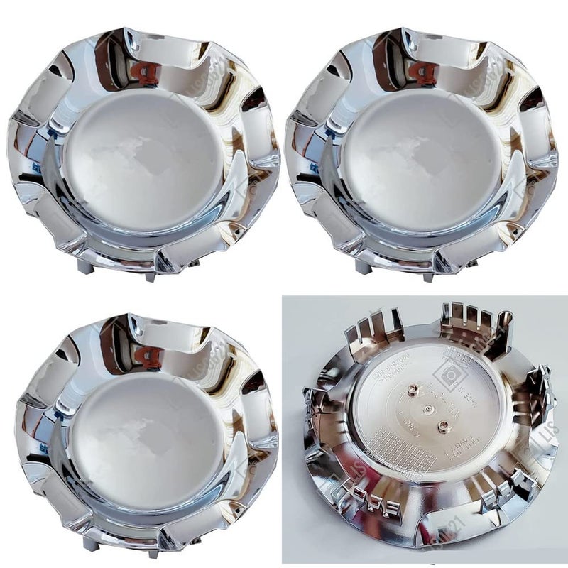 4PC for Chevy Wheel Center CAPS Silverado Tahoe Suburban Avalanche 20072013 Silver 4pcs Gloss Silver