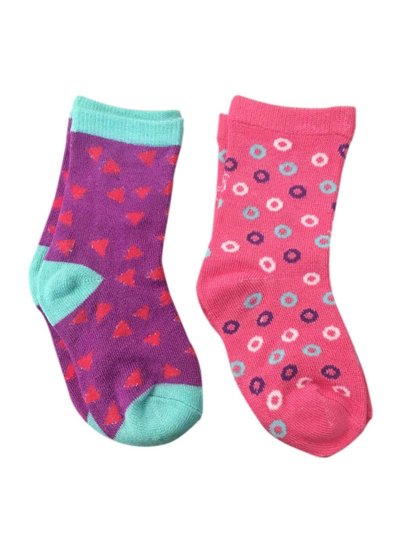 Shopkins Shopkins Bamboo Cotton Sock - Printed (Pack Of 2) - Lavender/Pink 2-4Y  - Image 3