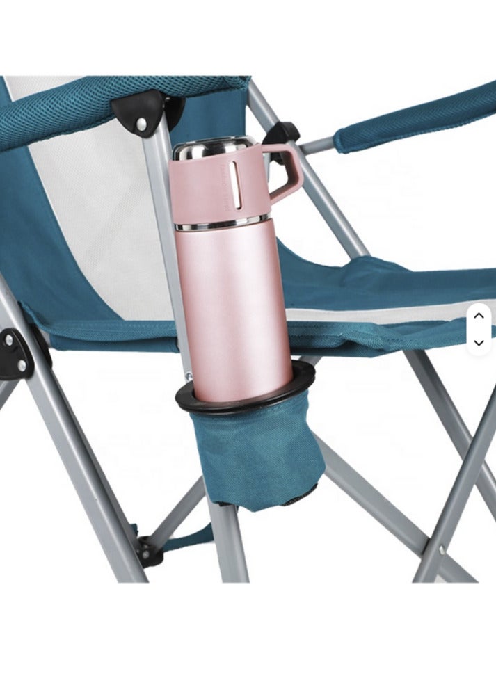 جو تو كامبس كرسي تخييم قابل للطي خفيف الوزن ومتين عالي الجودة مع مساند للذراعين وحامل أكواب مدمج وحقيبة حمل - كرسي خارجي قابل للطي محمول ومتين للتخييم في الصحراء والاسترخاء في الحديقة وصيد الأسماك ورحلات الشاطئ والسفر في الهواء الطلق والمشي لمسافات طويلة والنزهات - تصميم مريح وصغير الحجم - 63 × 63 × 98 سم - Image 5