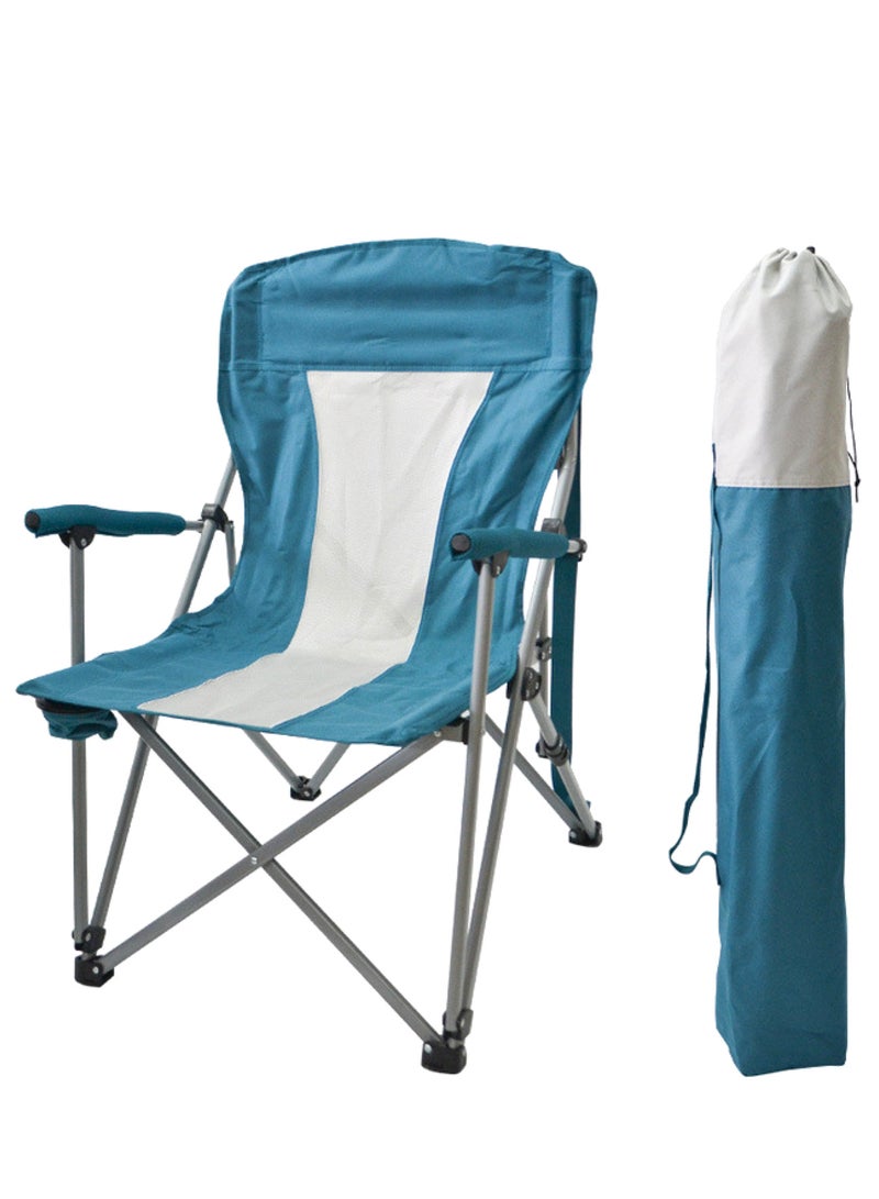 جو تو كامبس كرسي تخييم قابل للطي خفيف الوزن ومتين عالي الجودة مع مساند للذراعين وحامل أكواب مدمج وحقيبة حمل - كرسي خارجي قابل للطي محمول ومتين للتخييم في الصحراء والاسترخاء في الحديقة وصيد الأسماك ورحلات الشاطئ والسفر في الهواء الطلق والمشي لمسافات طويلة والنزهات - تصميم مريح وصغير الحجم - 63 × 63 × 98 سم - Image 3