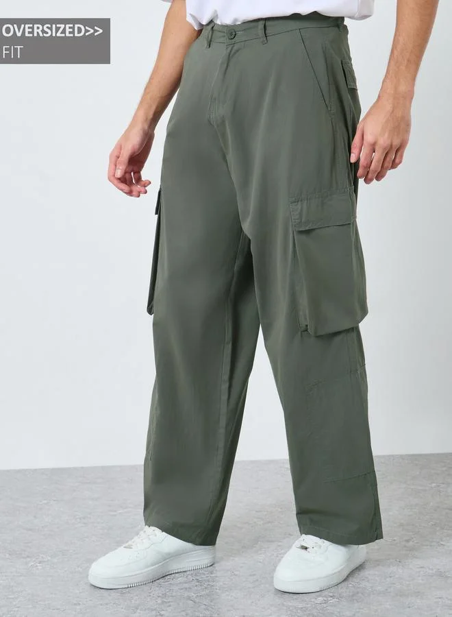 Styli Men Oversized Cargo Pocket Pants