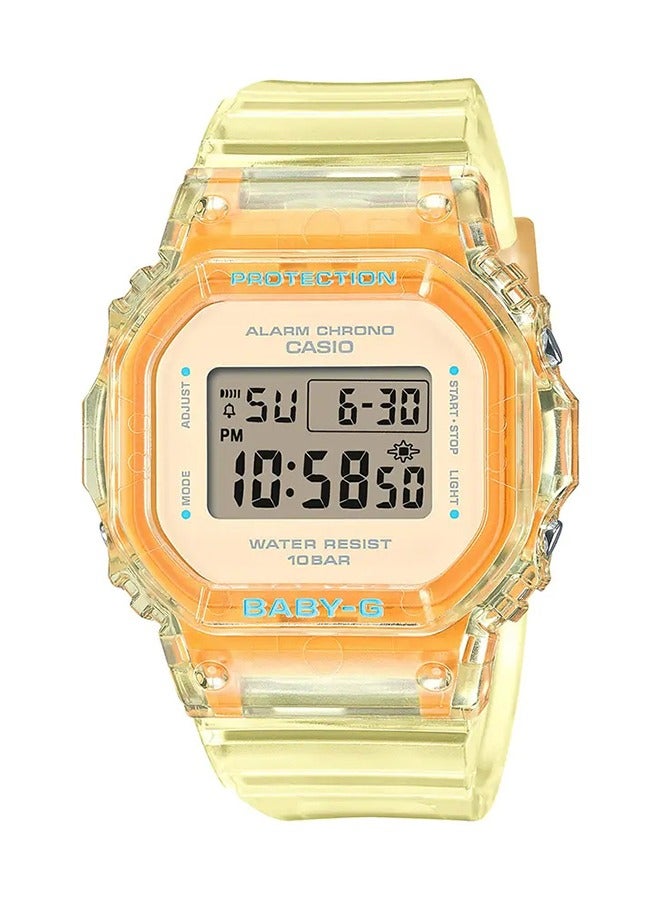 CASIO ساعة معصم مربعة الشكل من الراتنج بتقنية التناظرية والرقمية BGD-565SJ-9DR - 37.9 مم - Image 1