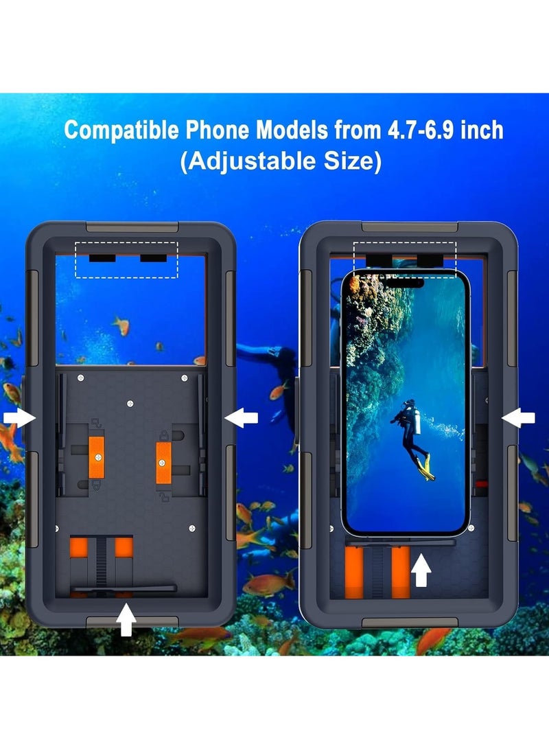 IP68 Waterproof Case for iPhone 16/Plus/Pro/Pro Max, Universal Diving Underwater Phone Case, Sealed Underwater Photography Case for Swimming and Snorkelling